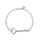 Pulsera Mujer Plata 925 Única Corazon